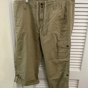 Olive Lightweight pants/capris 14 Tall